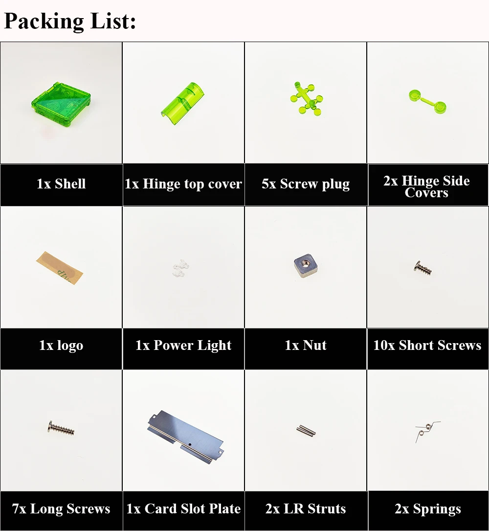 غلاف سكني بديل لشاشة Gameboy المتقدمة ، غلاف شفاف ، GBA ، SP ، IPS ، حقيبة لعبة ، لا حاجة إلى قطع