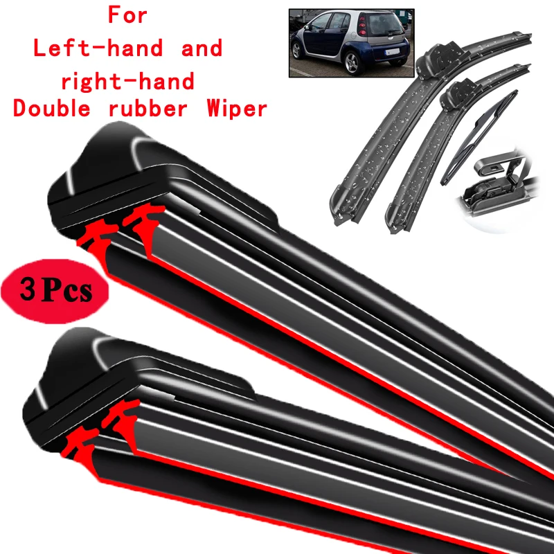 

Car Wiper Front & Rear Wiper Blades Set Kit For Smart Forfour W454 2004 - 2006 Windshield Windscreen Window 26"+18"+14"