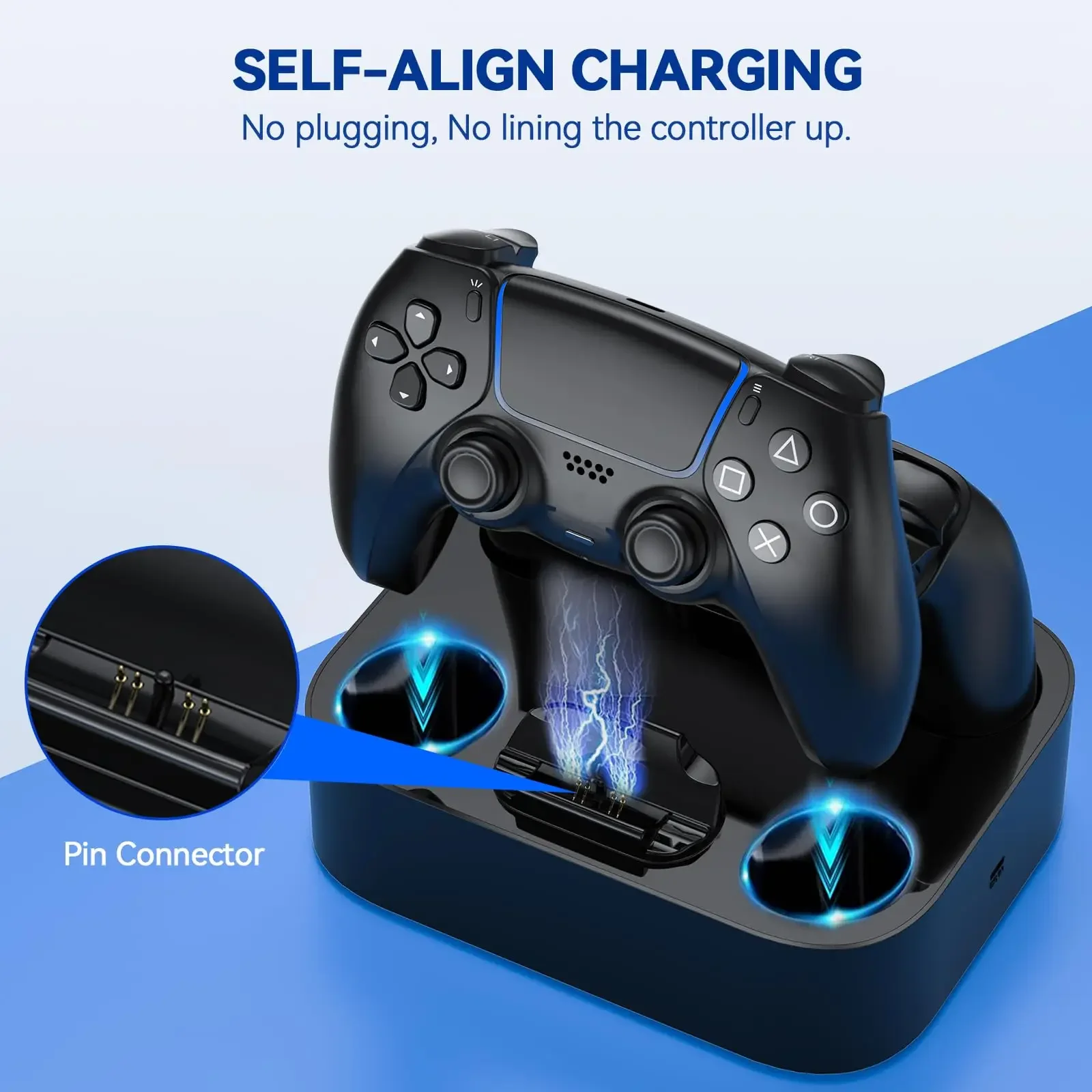 Stacja ładująca do kontrolerów PS5 Podwójna ładowarka do kontrolerów Playstation 5 i kontrolerów PS5 Edge Akcesoria do gier Ładowarka — zdjęcie produktu 3