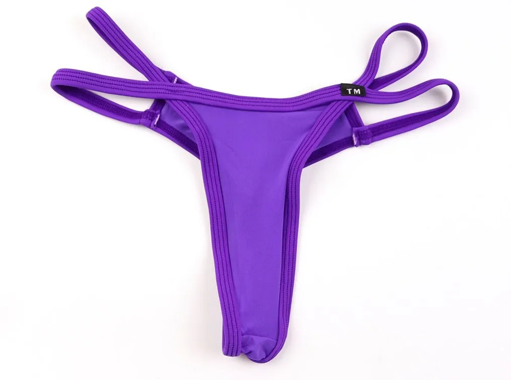 Double Cross Straps Thong for Men Underwear Ice Silk Silky High Elastic Low‑Rise Breathable Sexy Male G‑String T‑Panties