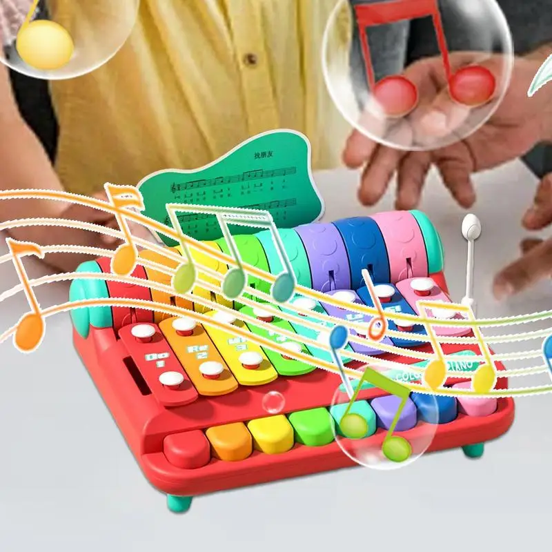 Kids Piano Toy Interactive Knocking Piano Toy Colorful Musical Instruments Early Learning Educational Piano Keyboard For Birthda