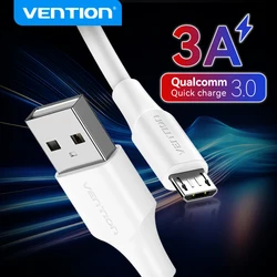 Vention Micro USB Cable 3A Fast Charging USB Data Cable Mobile Phone Cable for Xiaomi Samsung HTC LG Android Tablet USB Wire