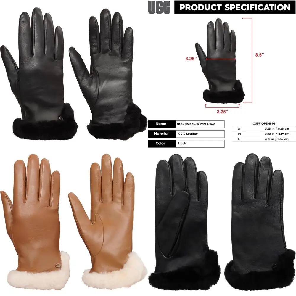 

Leather Sheepskin Gloves for Women with Touchscreen Compatible Palm and Ventilated Design
