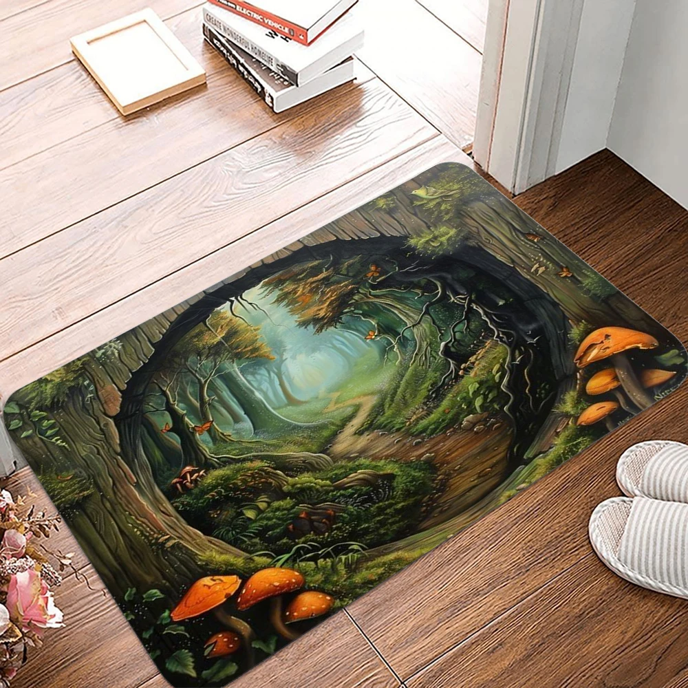 3D Visual Illusion Welcome Rug Doormat Deep Pit Trap Well Print Floor Mat Living Room and Bedroom Entry Foot Mat Fun Home Decor