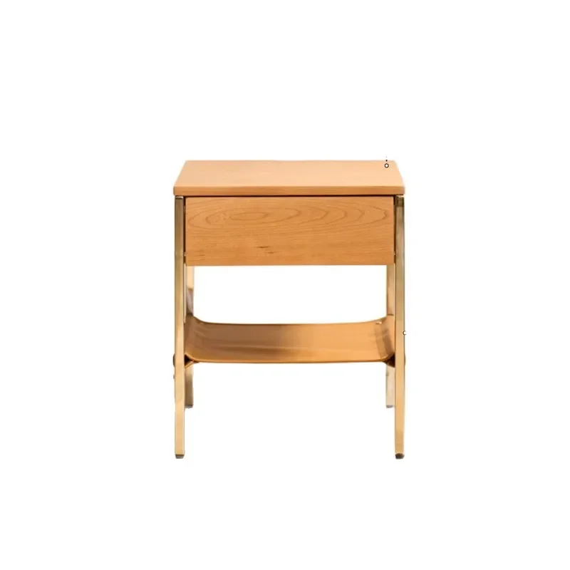 

Medieval style extremely narrow bedside stainless steel Bauhaus small apartment