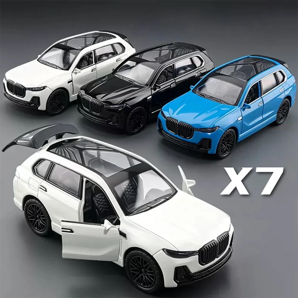 1:36 Scale X7 SUV Model Toy Car Alloy Body Rubber Tires Off-road Vehicles Models Pull Back Doors Opened Cars Indoor Display