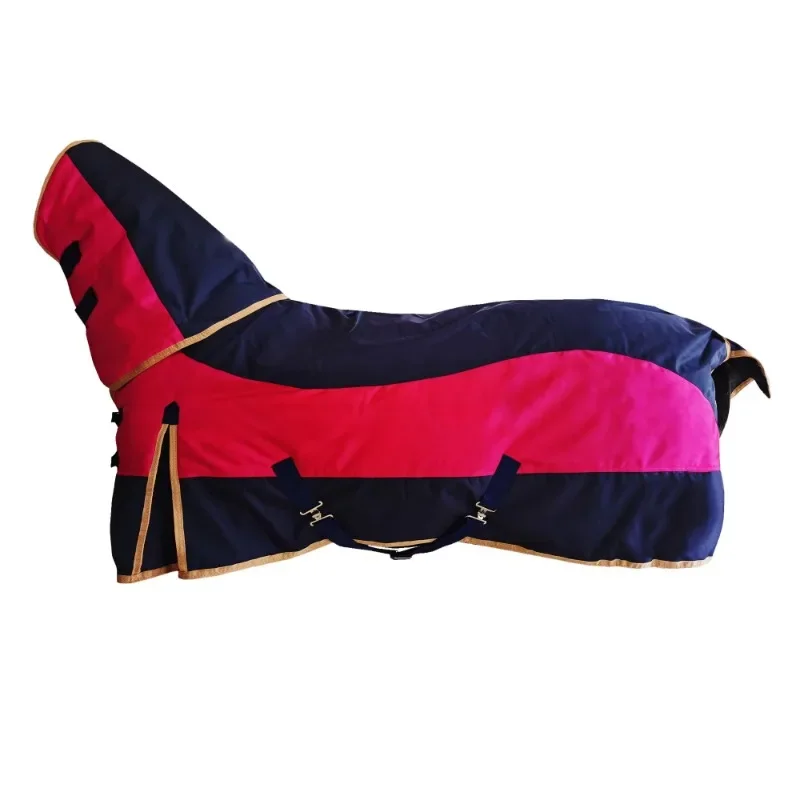 Winter Horse Turnout Horse Rugs Horse Blanket with Detachable Neck Cover Waterproof Blanket Quilted Padded Liner