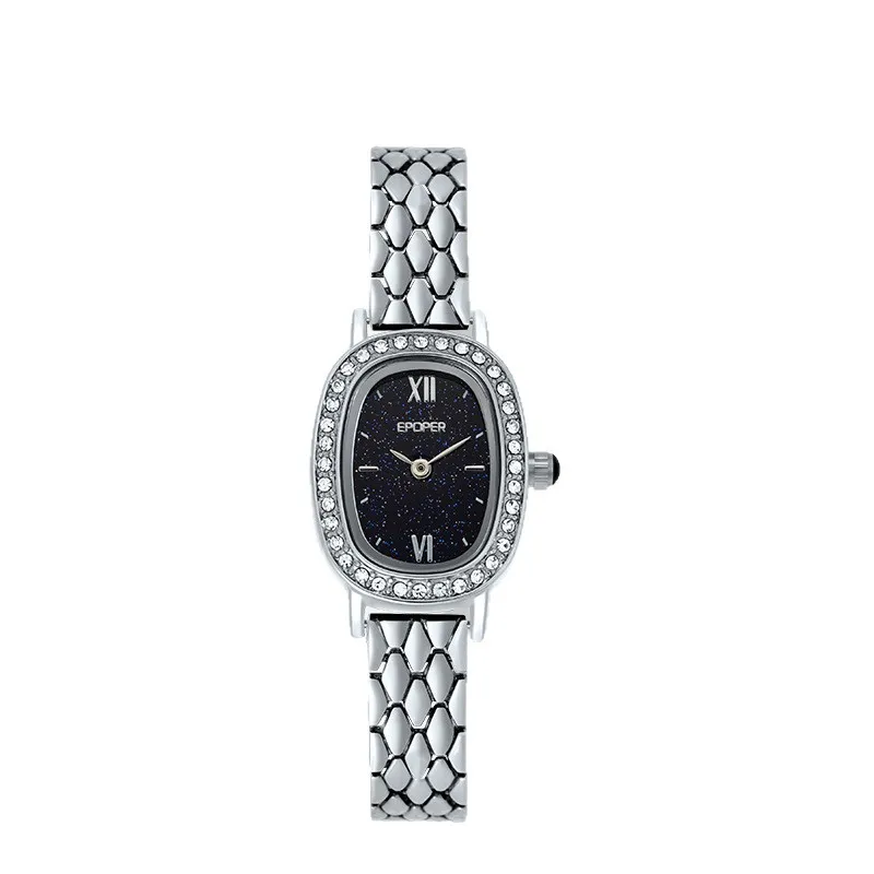 

Exquisite versatile diamond-encrusted women's watch fashionable high-value waterproof steel belt quartz watch