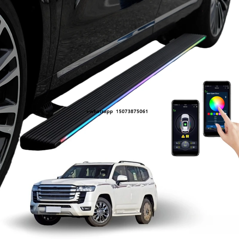 

Automatic Electric Running Boards with LED Lights for Land Cruiser LC300 Aluminum Alloy Side Steps