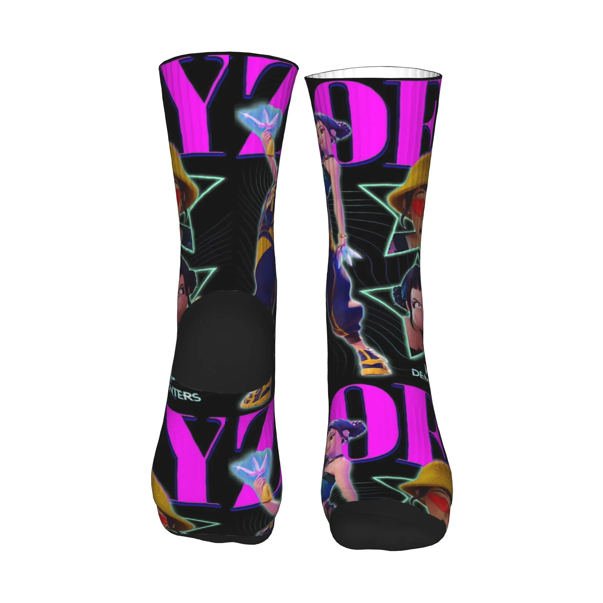 Calzini da uomo Zoey KPop Demon Hunters Film Calze Calzini traspiranti antisudore Calzini sportivi da corsa con grafica moderna autunnale
