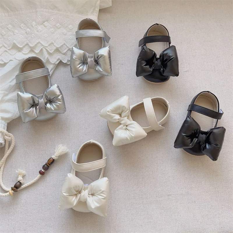 

Spring Autumn Baby Girls Shoes Fashion Infant Casual Shoes Comfortable Soft Soled Non Slip Toddler Kids Bow Princess Shoes 0-2 Y