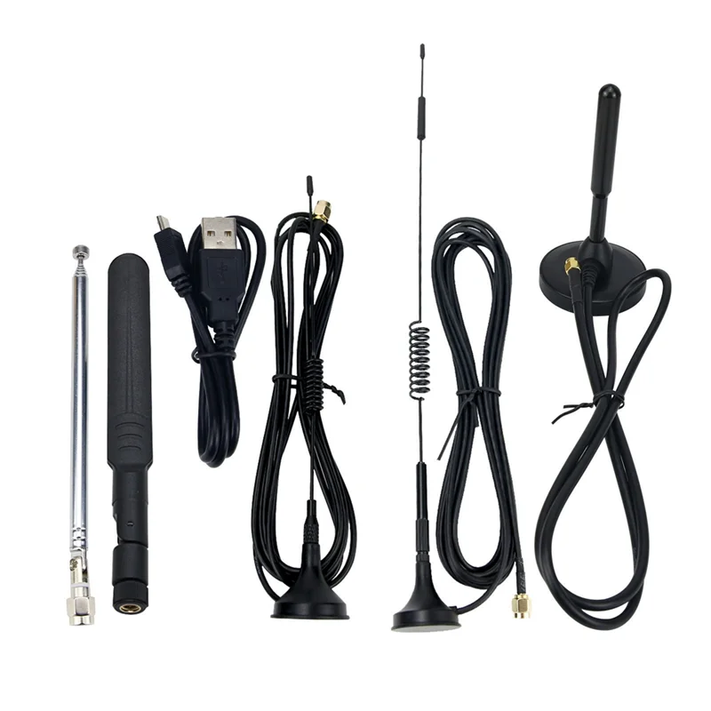 A32T-For Hamgeek Hackrf One SDR Radio Receiver 5PCS Antennas Kit With USB Cable For Hackrf One SDR Receiver Ham Radio