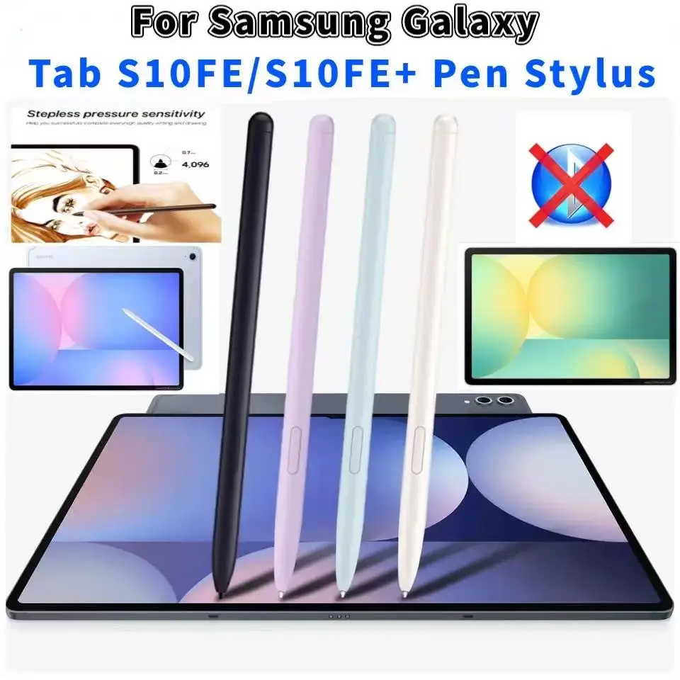 

Стилус S Pen для Samsung Galaxy Tab S10FE SM-X520 X526, Tab 10FE+ SM-X620 X626, сменные наконечники и клипсой для крепления на планшет