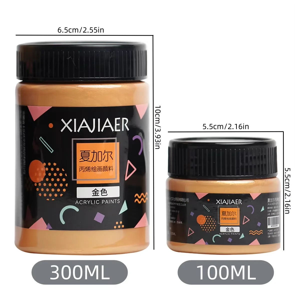 1pcs/300ML/100ML Goud acryl pigment Metallic Zilver parelmoer Brons Brons parelmoer acryl schilderij pigment xiajiaer