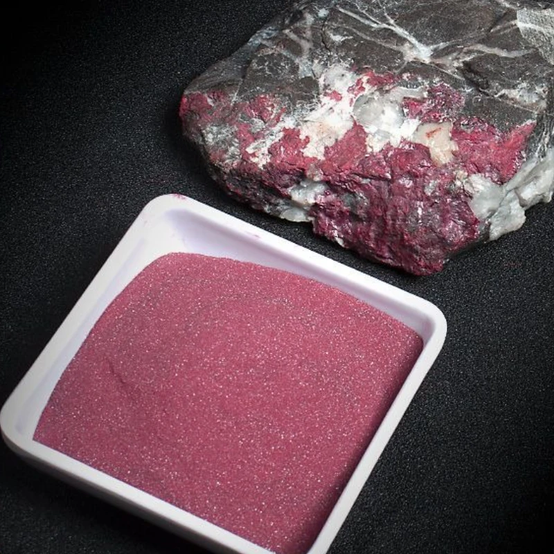 

Genuine Natural Raw Ore Cinnabar Powder Rough Stone Powder Pendant Portable Pendant Male and Female Natal Year Premium Sand
