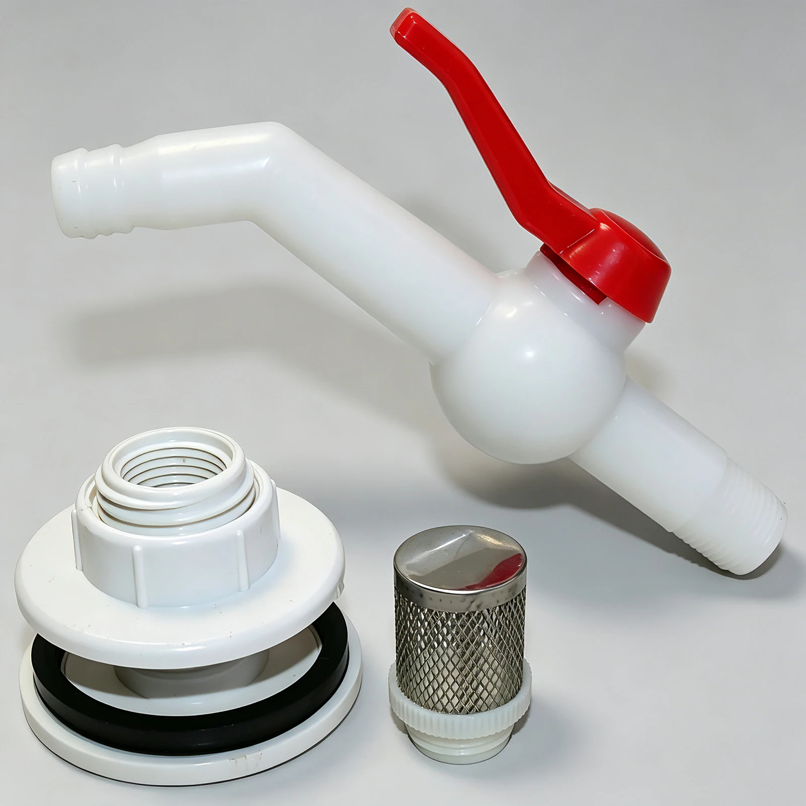 PVC Bulkhead Fitting Water Tank Replacement Spigot Drainage Faucet Connector for Rain Barrels Aquariums Ponds