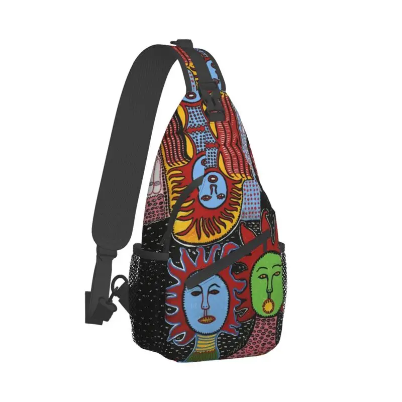 Yayoi Kusama Abstract Painting Sling Chest Bag Customized Shoulder Crossbody Backpack for Men Cycling Camping Daypack