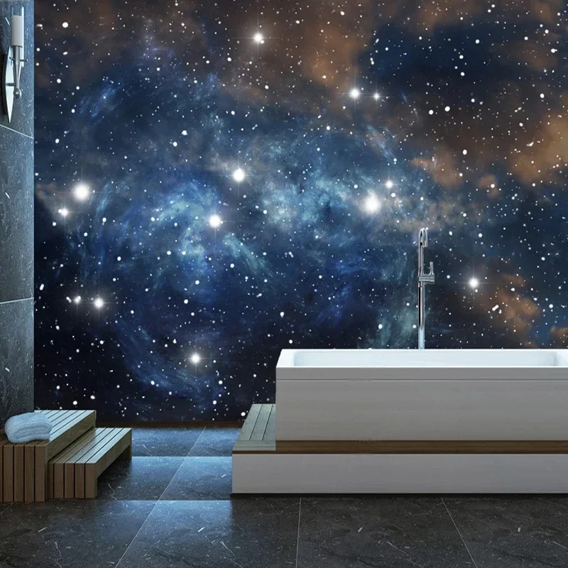 Custom 3D Wall Cloth European Vintage Starry Sky Scenery Mural Wallpaper Bedroom Living Room Restaurant Backdrop Decor Wallpaper