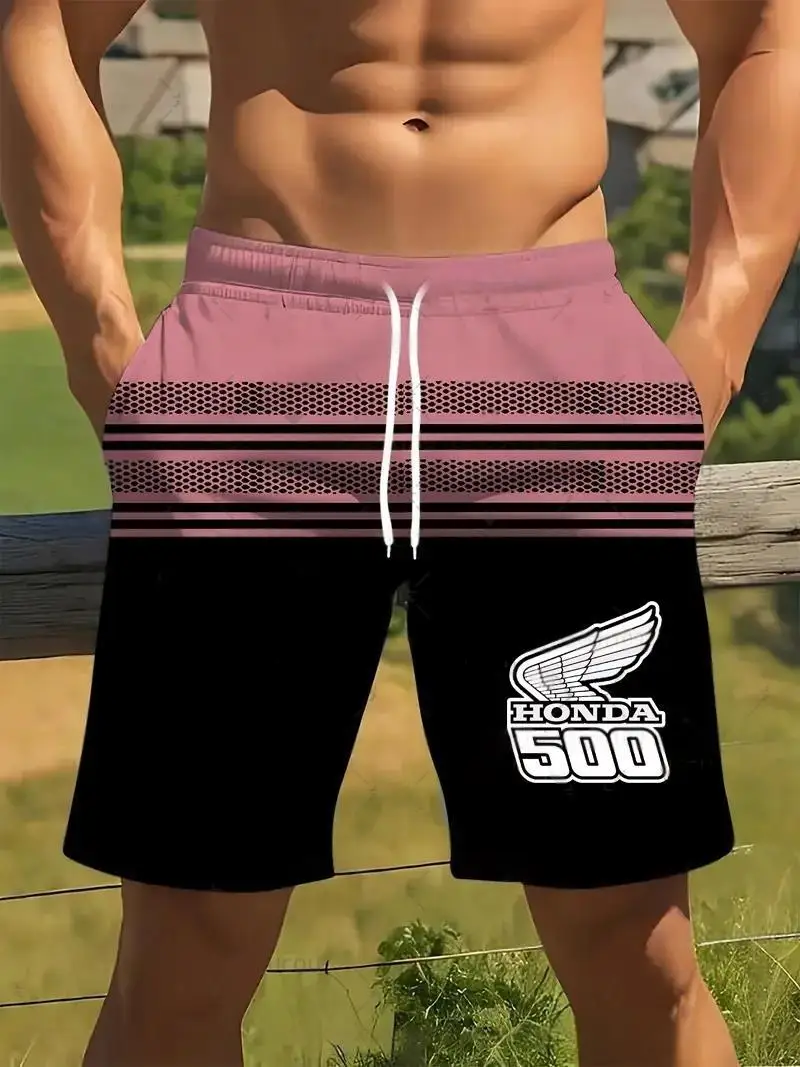 الصيف 3D الطباعة ركوب الدراجات النارية السراويل التجفيف السريع تنفس قصيرة الأكمام الرياضة للرجال والنساء هوندا ركوب السراويل