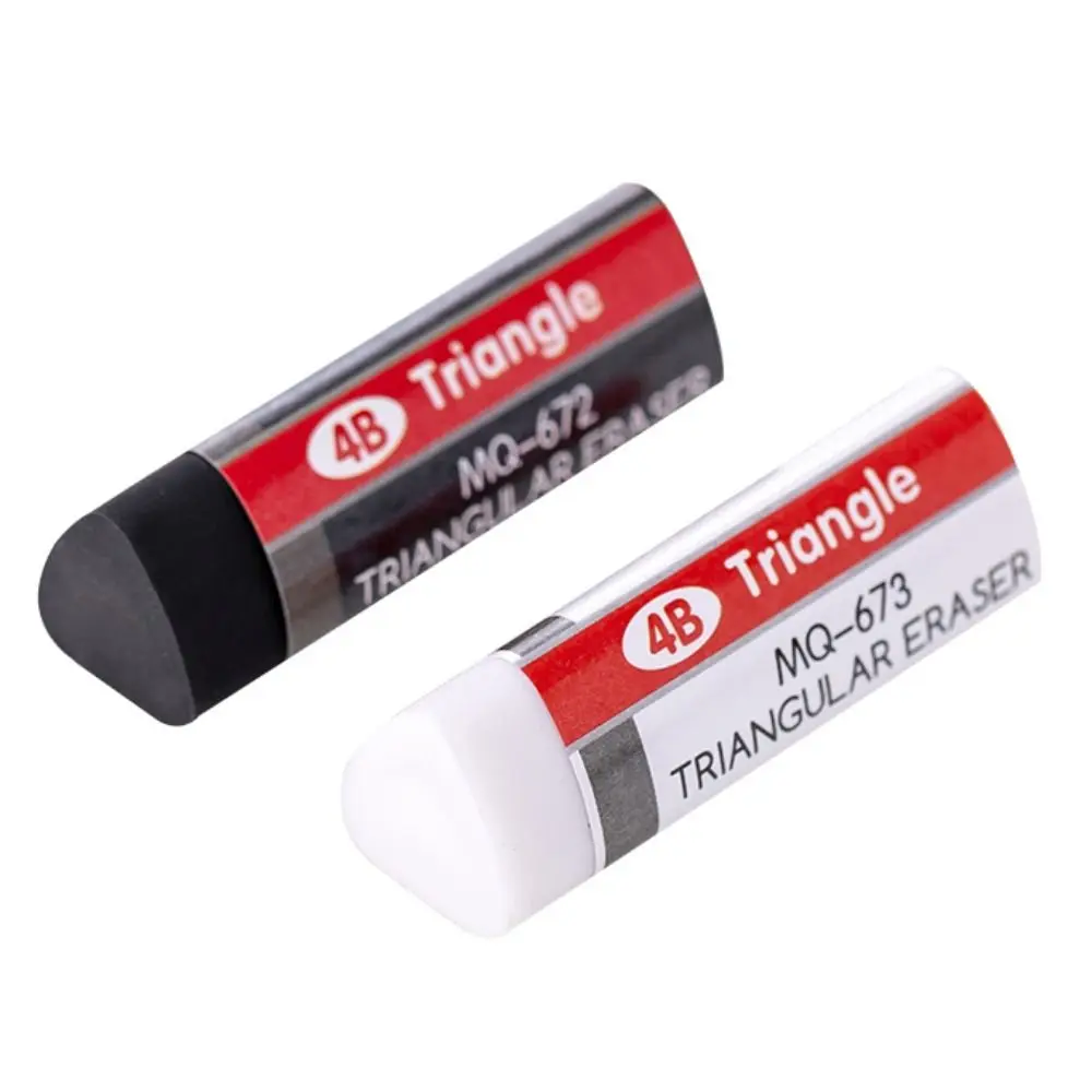 School Supplies Soft and Clean 4B Erasers Black White Sketching Art Triangular Eraser Drawing Rubber Pencil Eraser Students