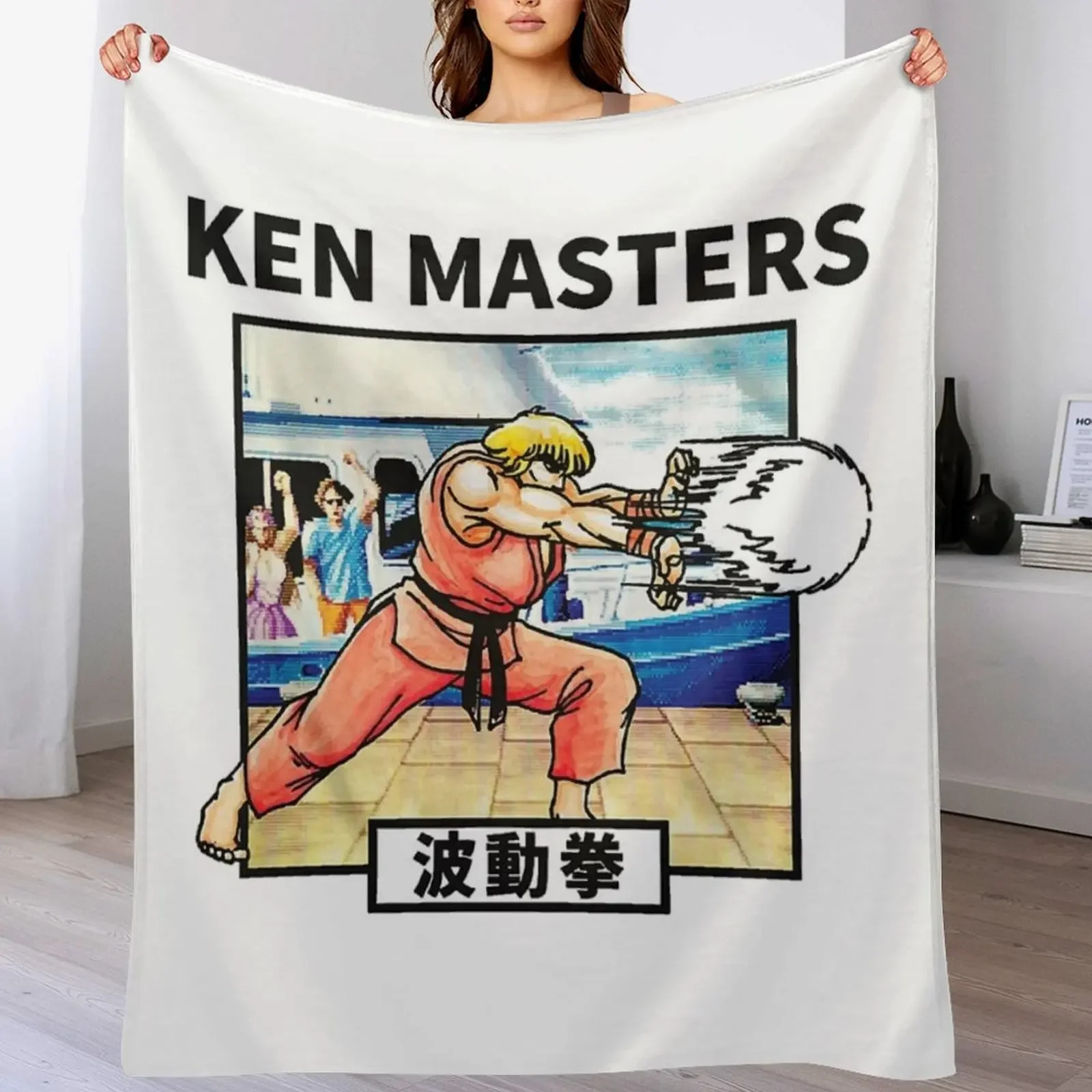 

Ken Masters Hadoken Throw Blanket Vintage Furrys Tourist decorative Blankets