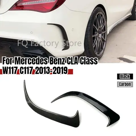 메르세데스 벤츠 CLA 클래스 W117 C117 CLA200 220 250 260 45 AMG 2013-2019 리어 범퍼 스포일러 카나드 벤트 커버 트림 ABS