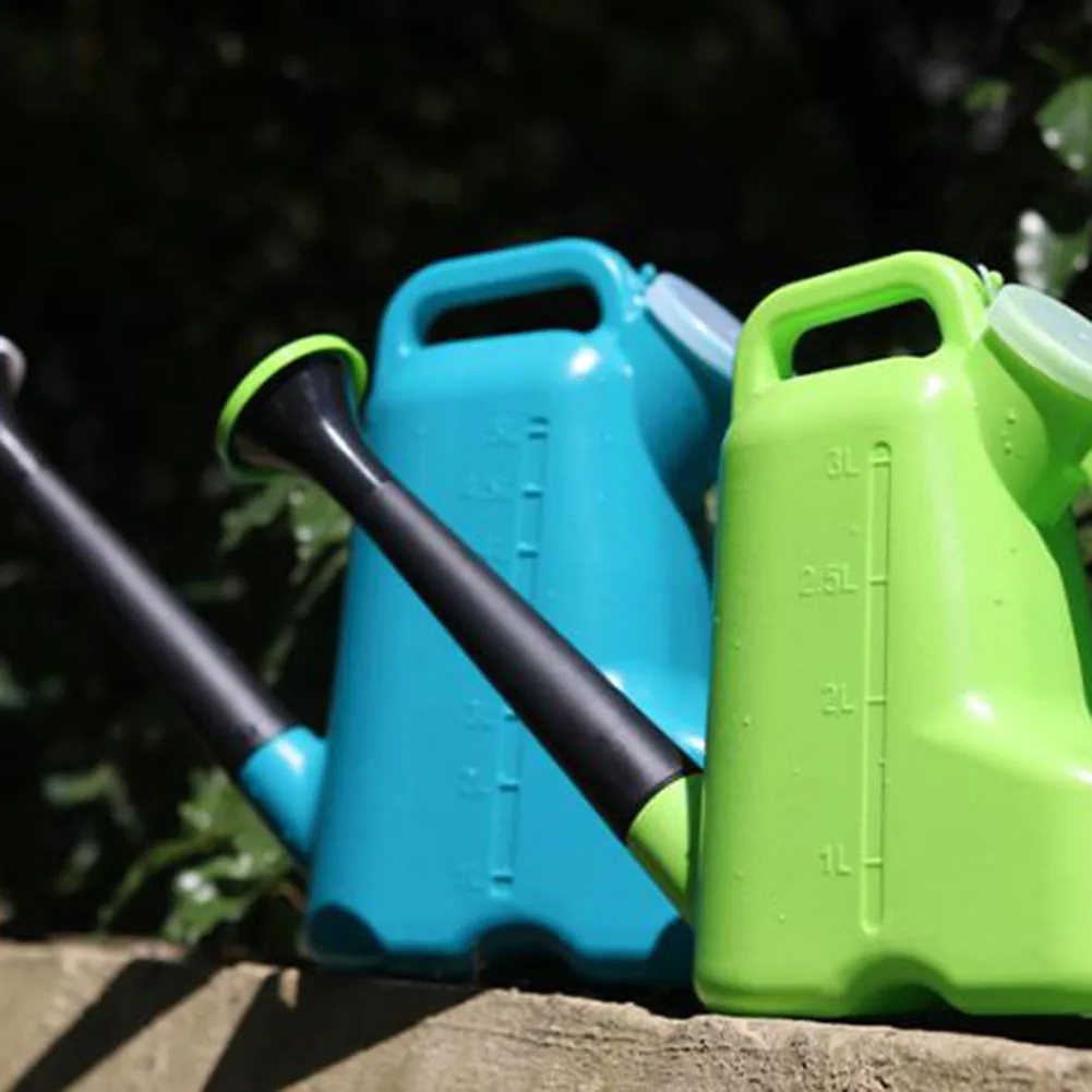 Long Mouth Plastic Watering Can 3L With Secure Lid For Precise Gardening Houseplant Flower Herb Vegetable Watering Equipment