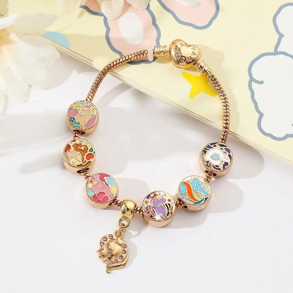 

My little pony Rainbow Dash Anime Peripheral Children's DIY bracelet beaded jewelry Cartoon trendy toys cosplay Girl gift
