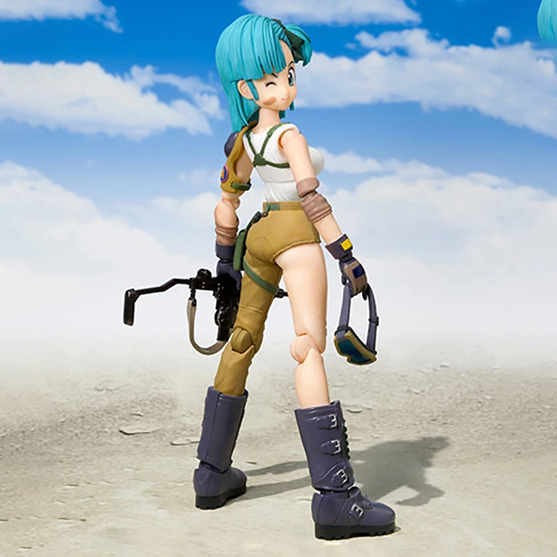 Figuras de acción de Dragon Ball de 13,5 cm, figuras de acción de Bulma Goku, Colección móvil de PVC, muñecos SHF de la infancia, Son Goku, modelos