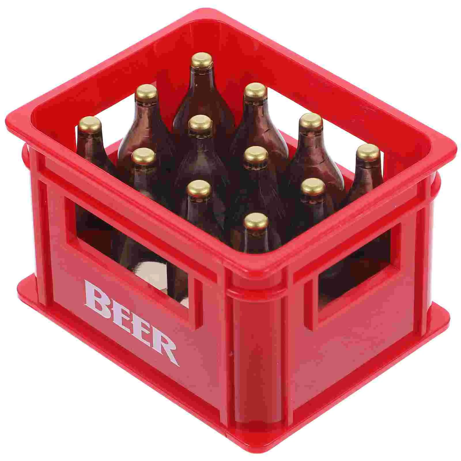 Mini Beer Box Model House Decor Photo Prop Landscape Adornment Water Bottle Toy Layout Scene Resin Small Child