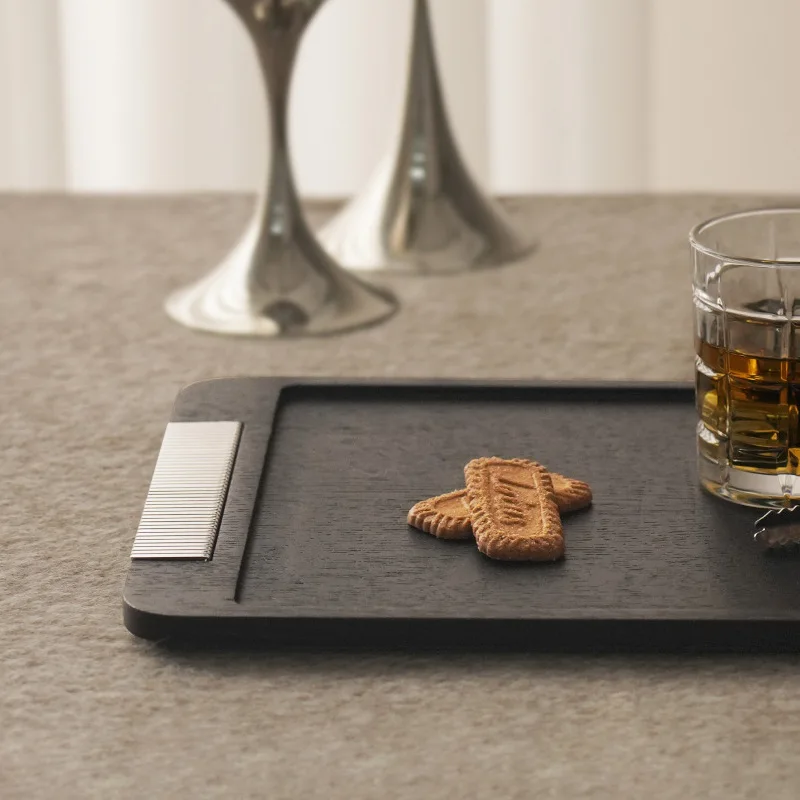 

Modern light luxury black wood aromatherapy tray, perfume, cosmetics, jewelry, high-end storage tray