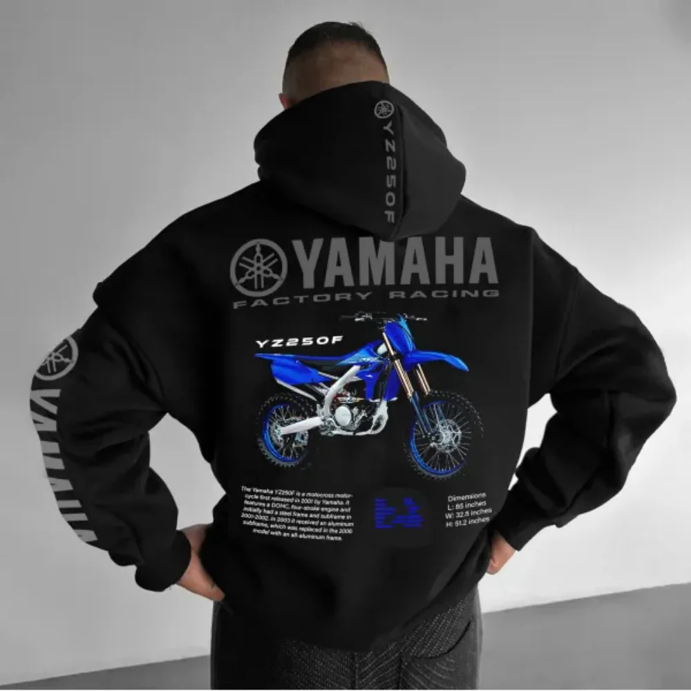 The Latest Men's Trend Style 3d Printing Pattern Personality Classic Motorcycle Hoodie Fashion Long-Sleeved Casual Hoodie Hoodie