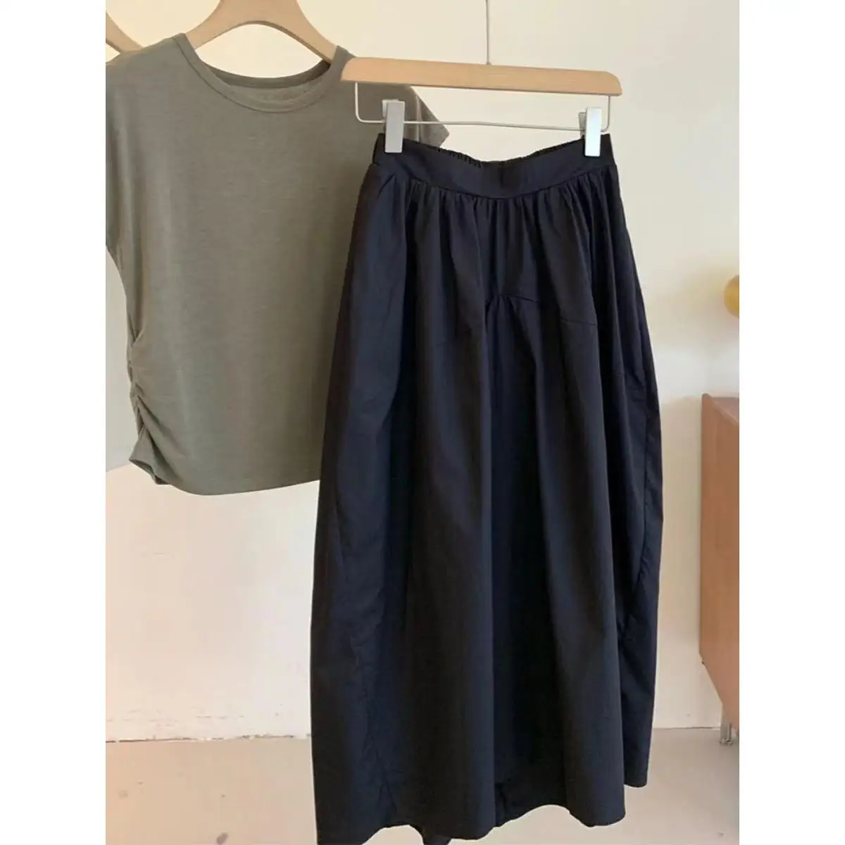 

Рекомендуется на уровне Chao Level! Ультра-нежная плиссированная юбка из чистого хлопка с эластичным поясом, женская корейская юбка-блюмер