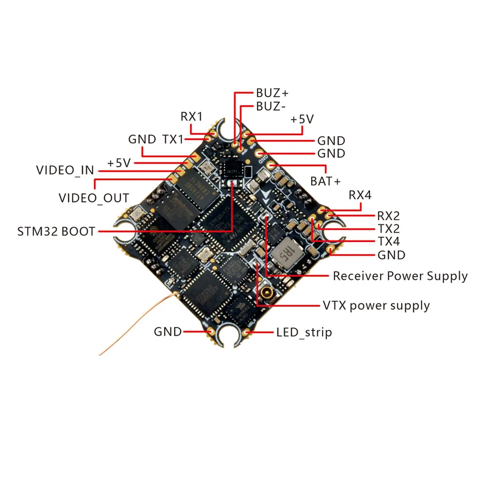 Happymodel X14 ELRS Flight Controller STM32G473 MCU 5.8GHz 48 Channel ICM42688P Gyro 12A 4-IN-1 ESC For FPV Quadcopter