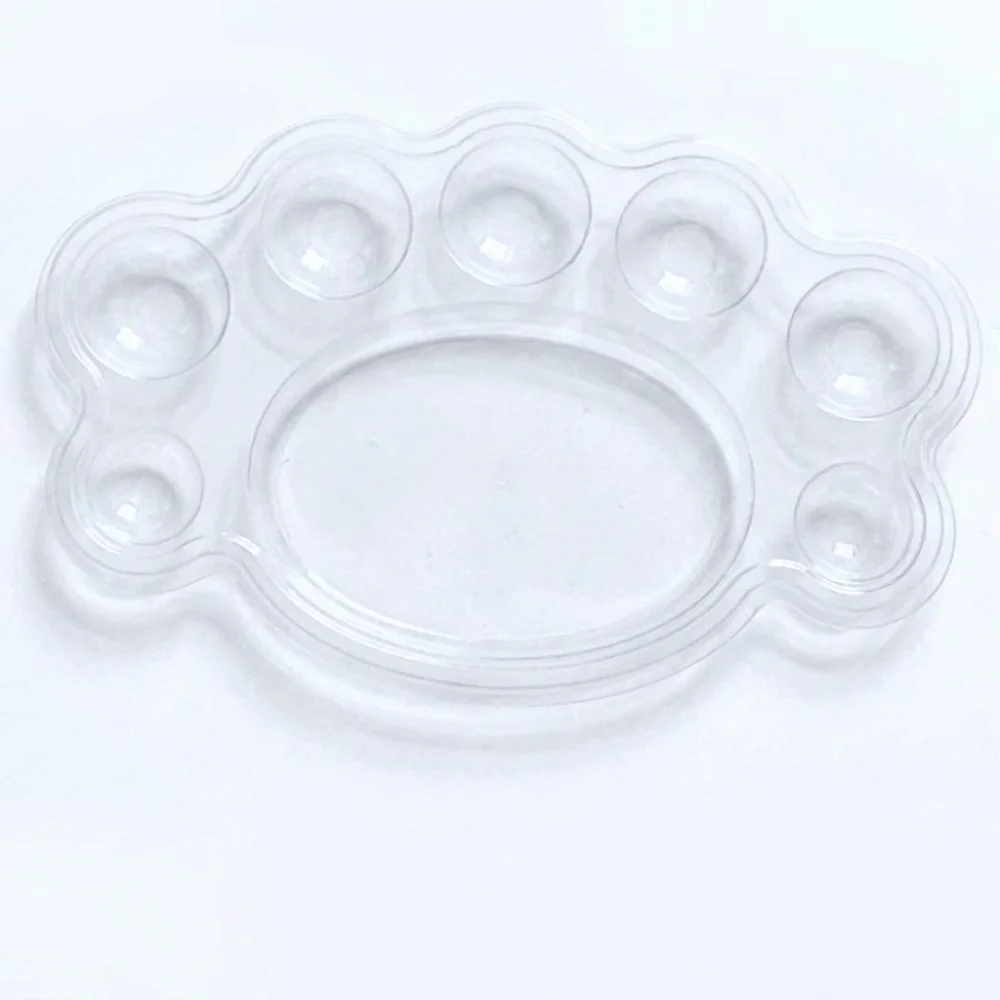 100Pcs Transparent Disposable Color Palette No-Wash Stackable Paint Palette Portable Lightweight Disposable Paint Tray school