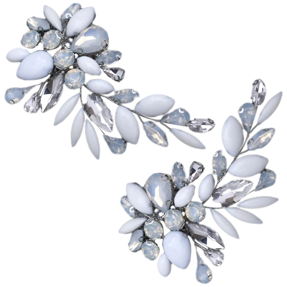 

Detachable Rhinestone Shoe Clips for Pumps Heel Decor Bridal Buckle Wedding Party Accessories Shoe Flowers HX19 S