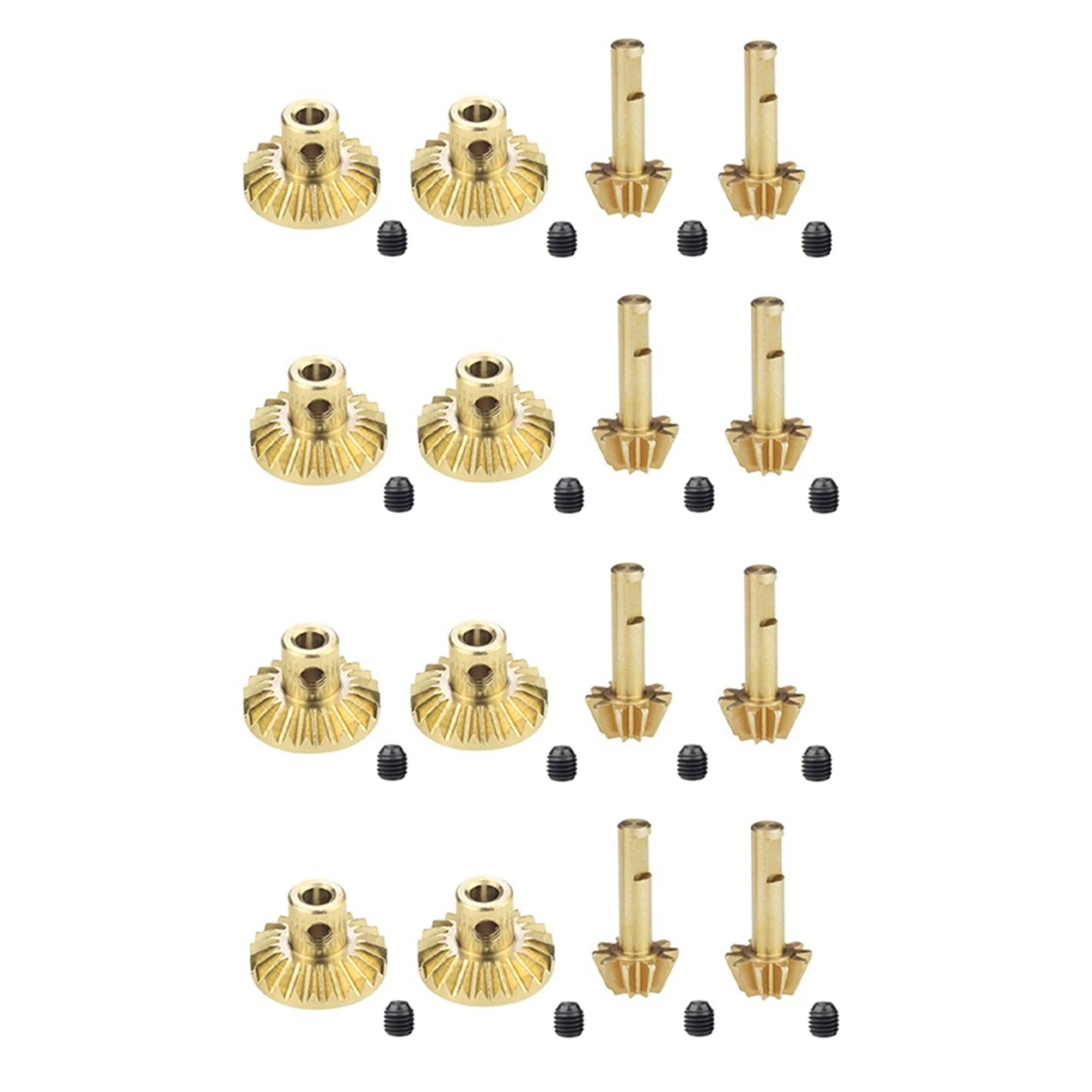 A74E-16Pcs Brass Front & Rear Axle Gear Drive Shaft Gear Upgrade Accessories For WPL C14 C24 B24 B36 MN D90 D99 MN99S Parts