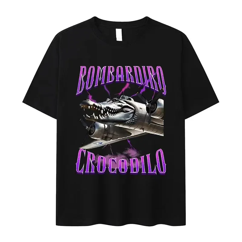 

Funny Meme Bombardino Crocodile Plane Bomber Graphics T Shirts Women Casual OversizedShort Sleeve T-shirt Streetwear