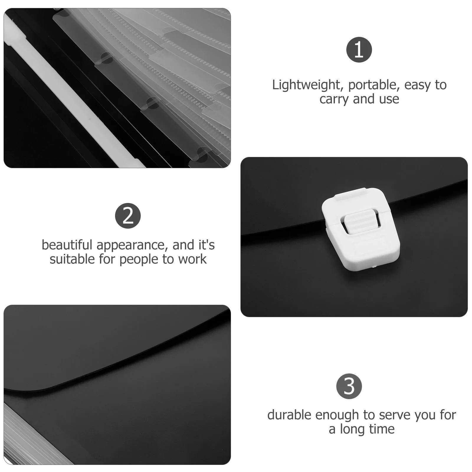 Cartella portadocumenti di grande capacità Organizzatore di file a fisarmonica multistrato Cartella portadocumenti portatile leggera per ufficio scuola