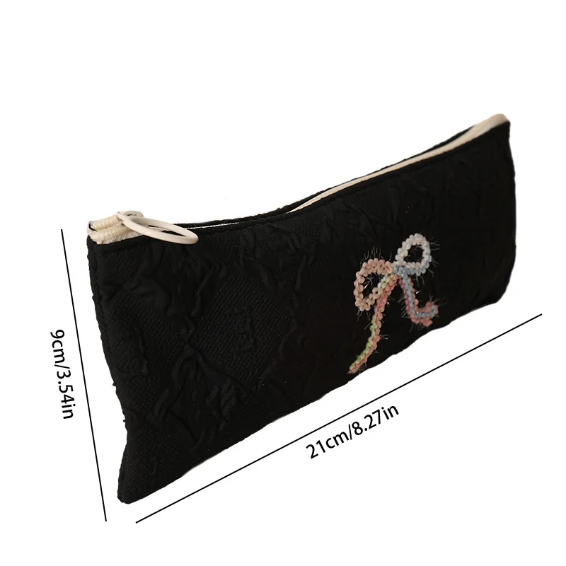 القوس مقلمة Ins عالية الجمال فتاة القرطاسية الحقيبة طالب حقيبة مستحضرات تجميل حقائب مستحضرات التجميل حقيبة أدوات الزينة سستة محفظة نسائية للعملات المعدنية حافظة للبطاقات