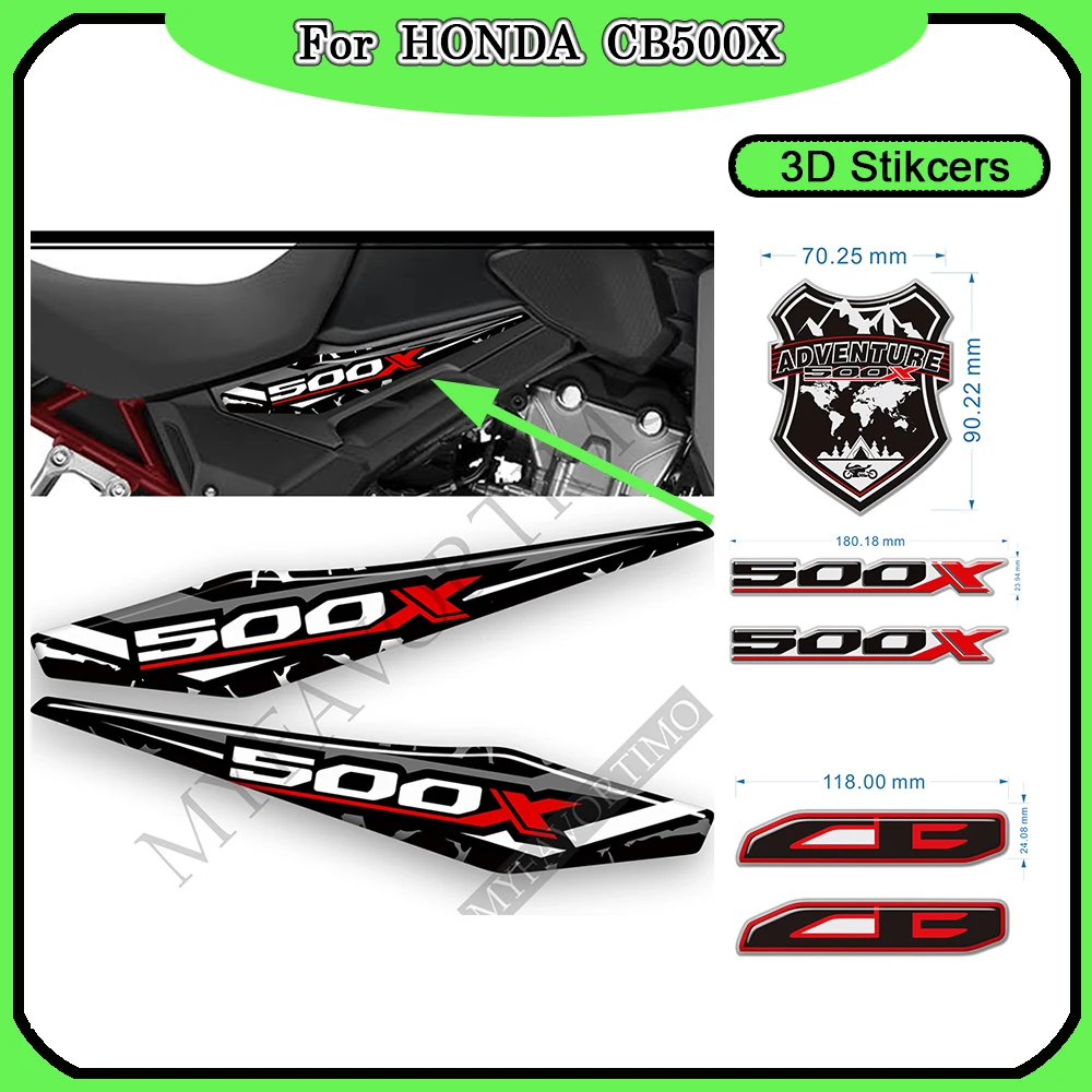 

For Honda CB500X CB 500X Protector Helmet Emblem Trunk Luggage Fairing Fender Tank Pad Stickers Decal Windshield Handguard