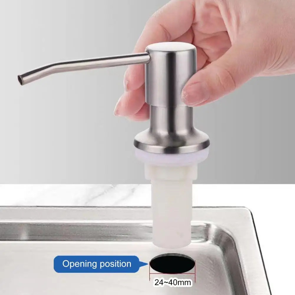 Stainless Steel Soap Dispenser, Versatile Durable Anti-rust Design, Practical Kitchen Sink Accessory For Liquid Soap Storage