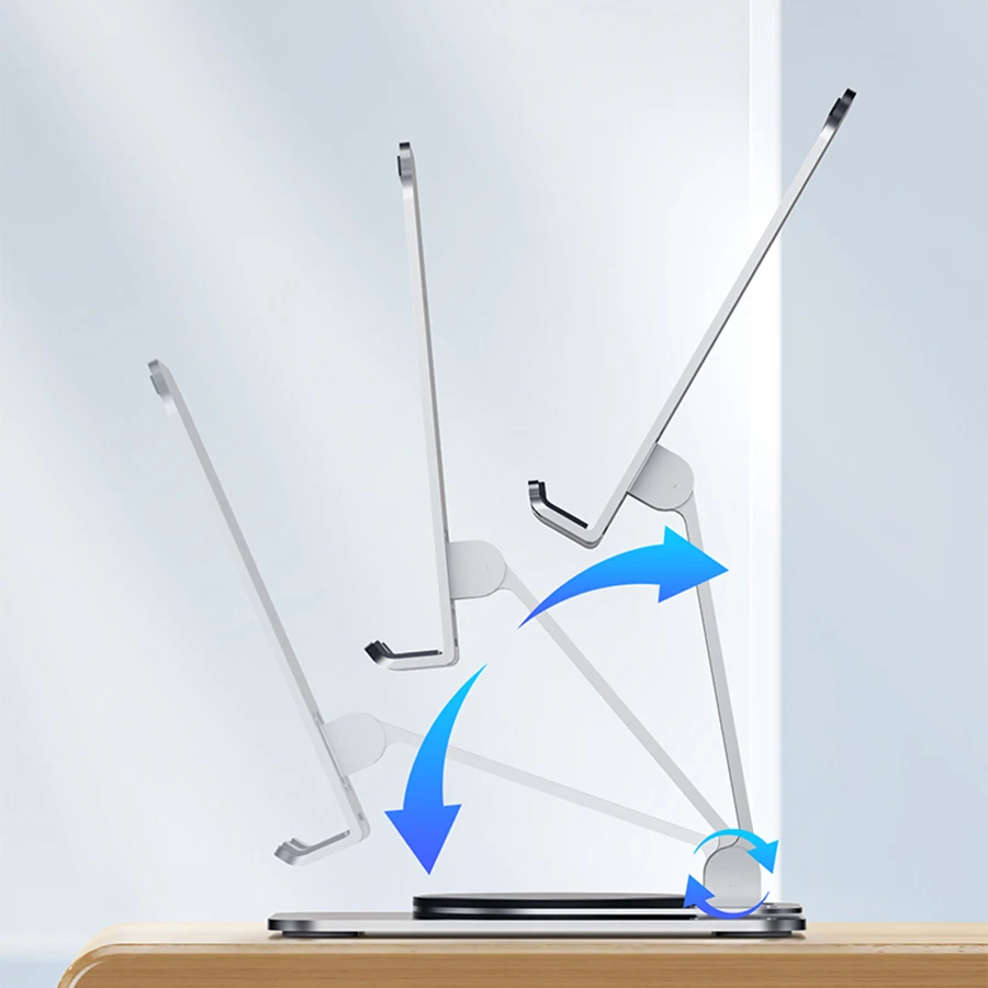 360 ° Supporto per telefono regolabile Supporto per telefono pieghevole per smartphone e tablet Base antiscivolo Accessori per ufficio portatili