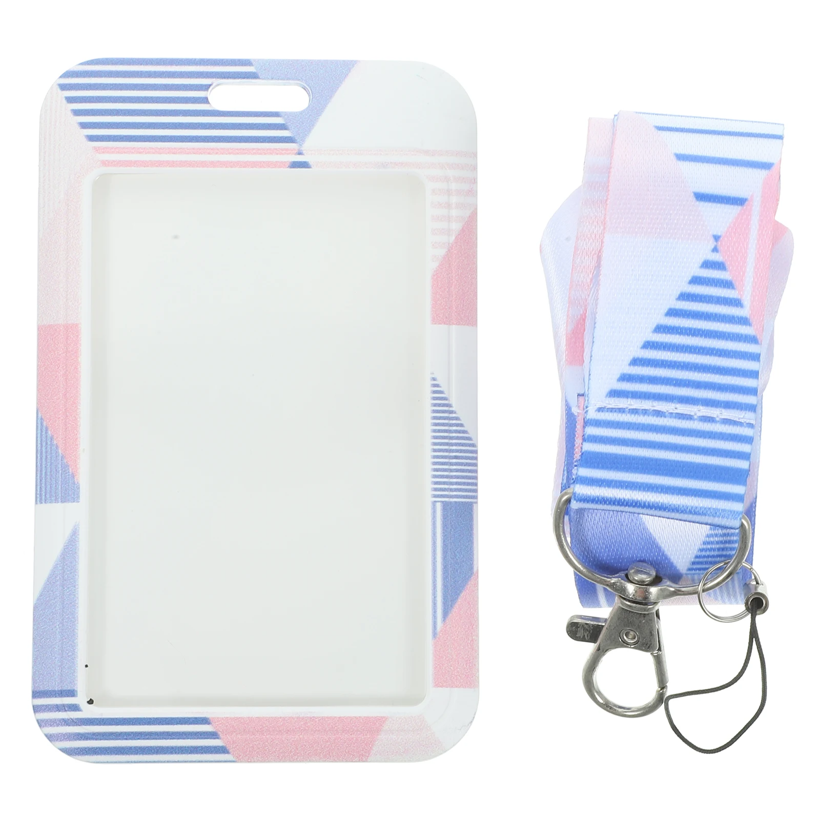 

Lanyard Id Holder Clear Window Protective Sleeve For Office Credit Bus Cards Polyester Material Portable Multi-Function Tag