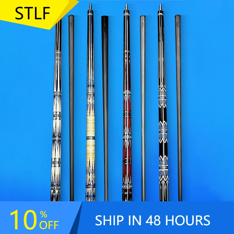 

STLFYFEN M1 M2 58'' Professional Carbon Fiber Shaft Pool Cue Stick with 1/2-Piece 12.5mm Billiard Cues with Stainless Steel Joi