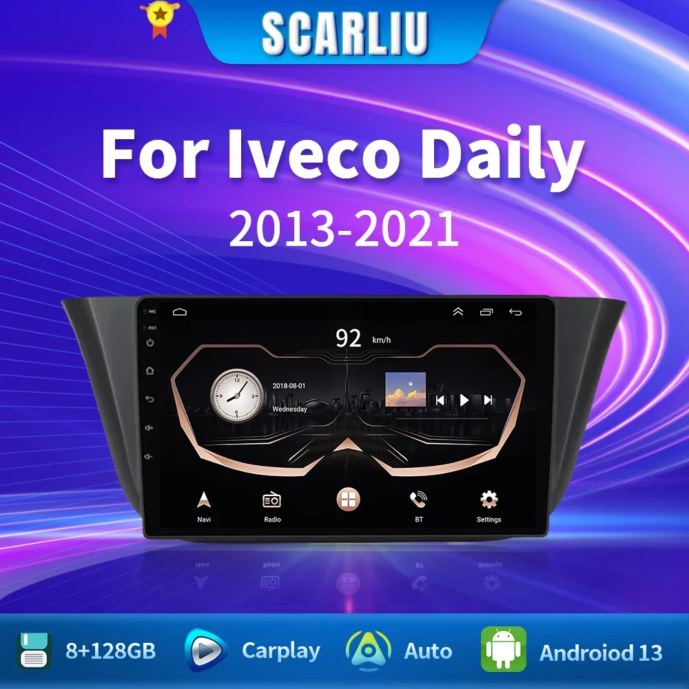 Dla Iveco Daily 2013 2014 2015 2016 2017-2021 samochodowy stereo odtwarzacz multimedialny Carplay Auto nawigacja GPS 8 GB + 128 GB radio Android13