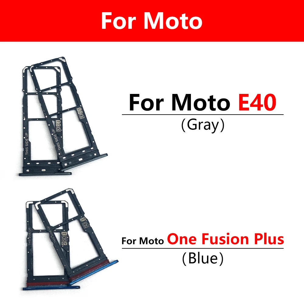 

10 шт. держатель лотка для SIM-карты для Moto E20 E40 E7 Plus One Fusion Plus One Vision держатель слота для SIM-карты адаптер гнездо ремонт