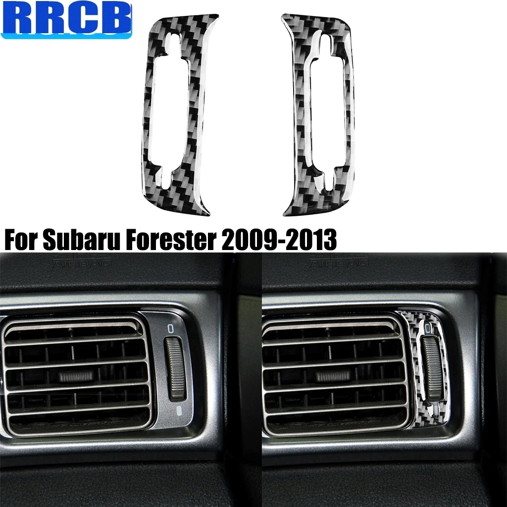 

For Subaru Forester 2009-2012 Car Accessories Carbon Fiber Dashboard Sides Air Outlet Air Vent Decoration Interior Cover Sticker