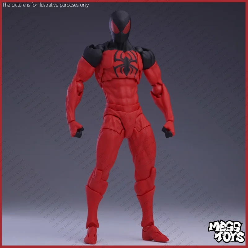 

Mess Toys Kaine Parker Genuine Scarlet Neighbor Scarlet Spider Black Red Battle Suit Joint Movable Figurine Model Pvc Toy Gift