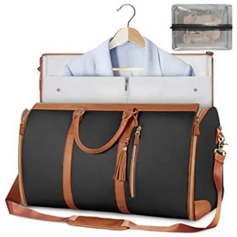 Foldable Travel Bag Capacity Waterproof Travel Bag with Internal Straps Detachable Garment Duffle Bag Shoe Pocket